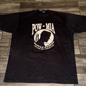 Black POW MIA T-Shirt vintage single stitch men’s XL